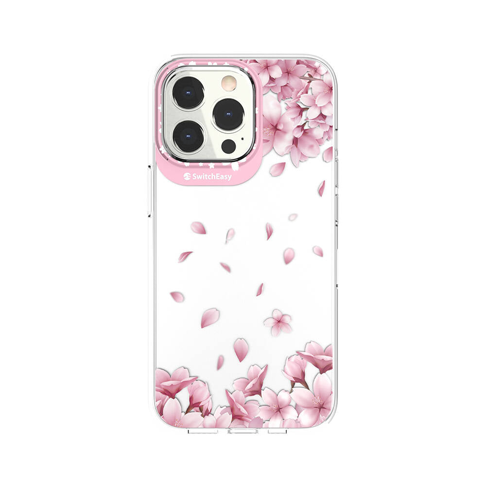 iPhone 13 Pro Kılıf Çift IMD Baskılı Lisanslı Switcheasy Artist Sakura Kılıf Pembe