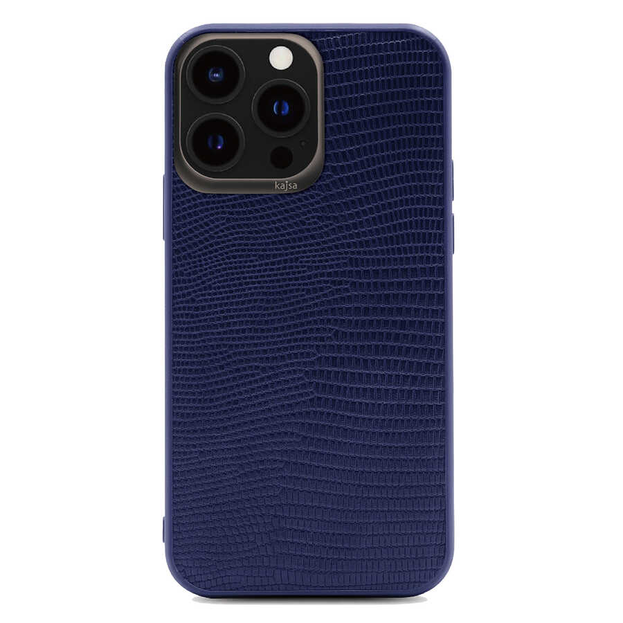 iPhone 13 Pro Kılıf Kajsa Preppie Collection Pu Deri Kılıf Lacivert