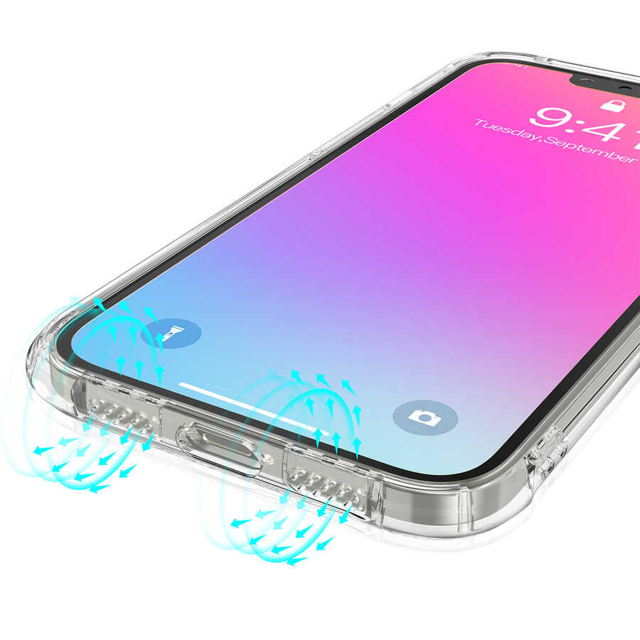 iPhone 13 Pro Kılıf Kajsa Transparent Kılıf Gri