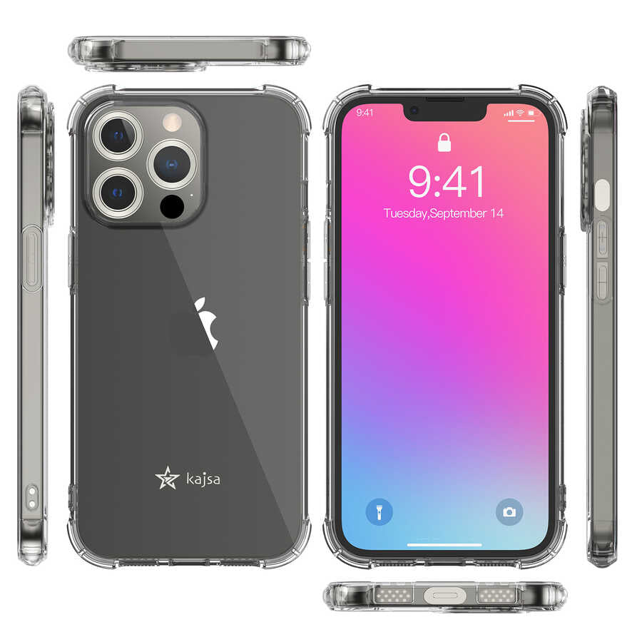 iPhone 13 Pro Kılıf Kajsa Transparent Kılıf Gri