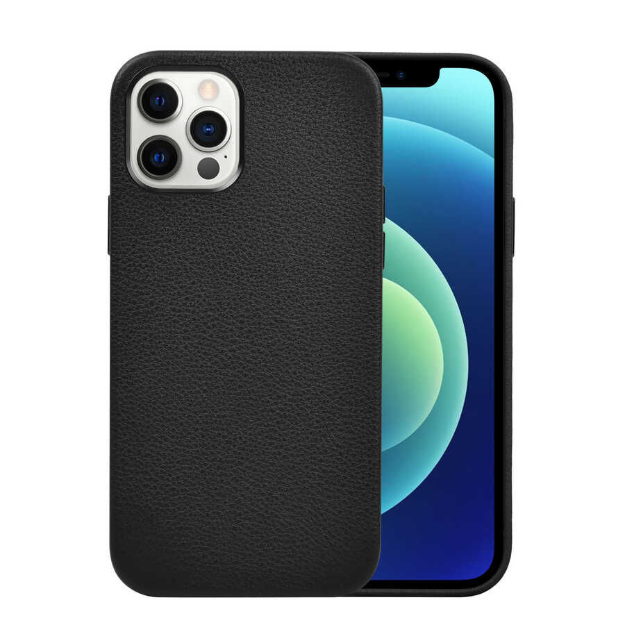 iPhone 13 Pro Kılıf Wiwu Calfskin Kılıf Siyah