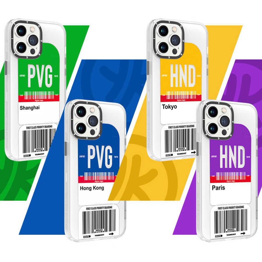 iPhone 13 Pro Kılıf YoungKit Any Time Trip Serisi Kılıf CL028 Shangai