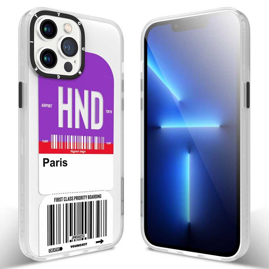 iPhone 13 Pro Kılıf YoungKit Any Time Trip Serisi Kılıf CL027 Paris