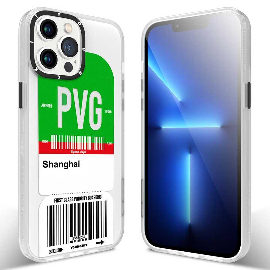 iPhone 13 Pro Kılıf YoungKit Any Time Trip Serisi Kılıf CL028 Shangai