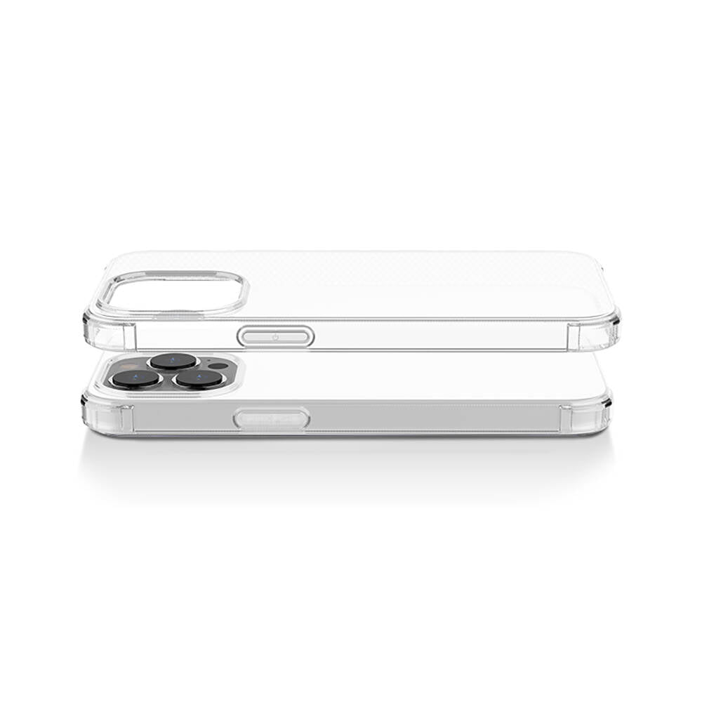 iPhone 13 Pro Max Kılıf Airbagli Şeffaf Darbe Emici Silikon Tasarımlı Recci Clarity Serisi Kılıf Şeffaf
