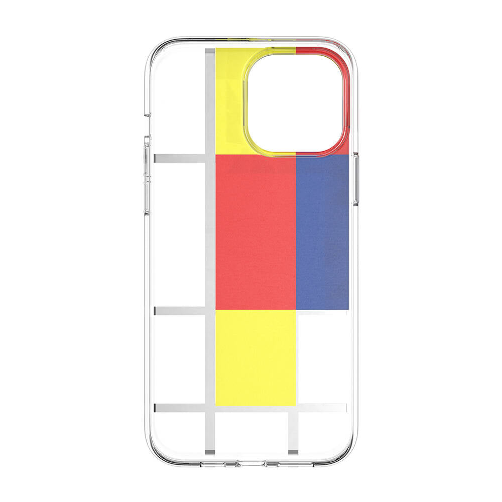 iPhone 13 Pro Max Kılıf Çift IMD Baskılı Lisanslı Switcheasy Artist Mondrian Kılıf Sarı