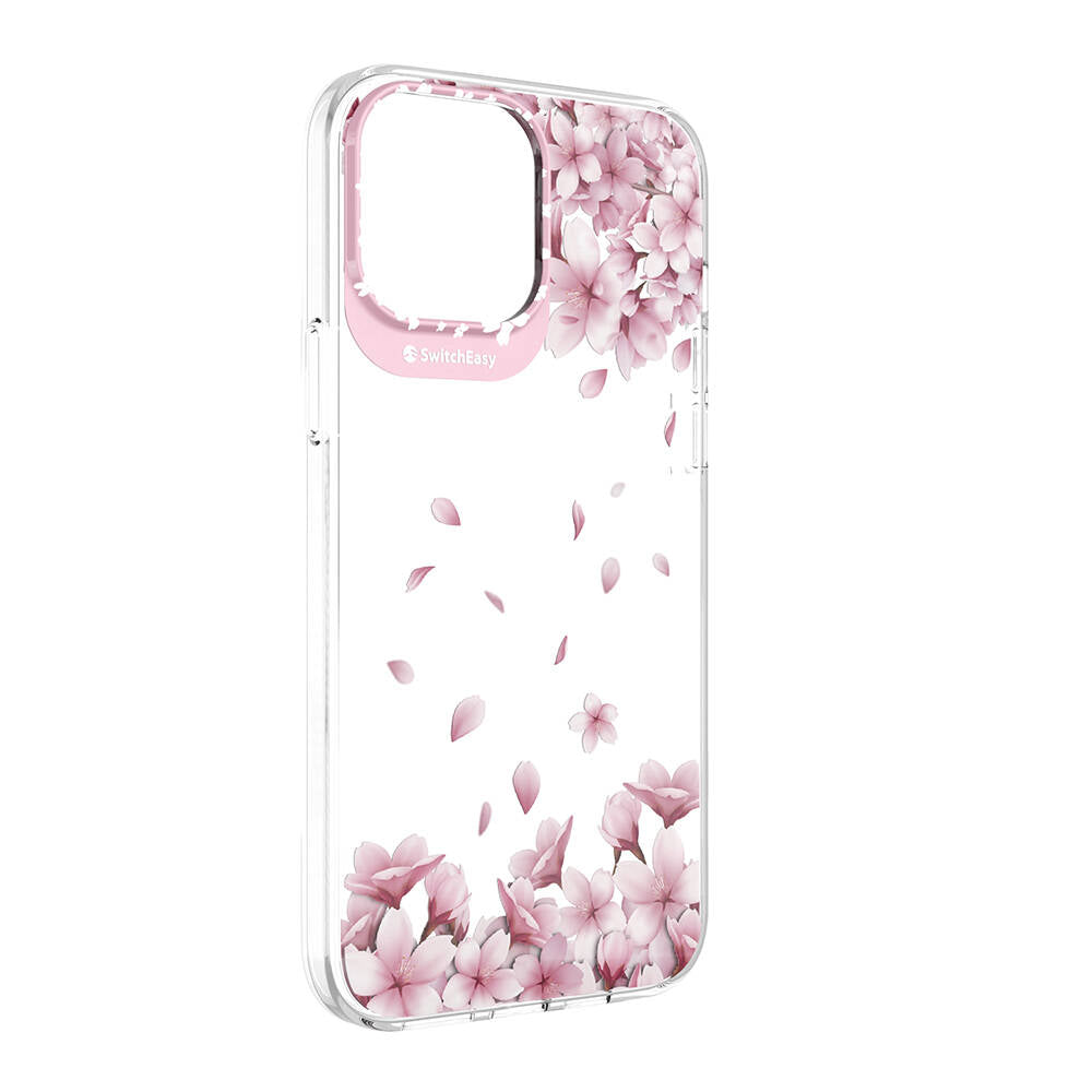 iPhone 13 Pro Max Kılıf Çift IMD Baskılı Lisanslı Switcheasy Artist Sakura Kılıf Pembe