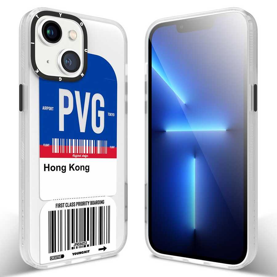 iPhone 13 Kılıf YoungKit Any Time Trip Serisi Kılıf CL026 Hong Kong