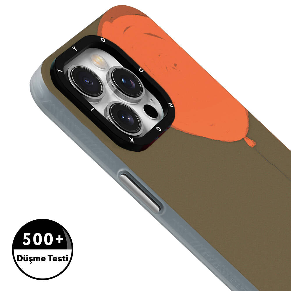 iPhone 13 Pro Max Kılıf Magsafe Şarj Özellikli Youngkit Orange Serisi Flying Balloon Kılıf Turuncu
