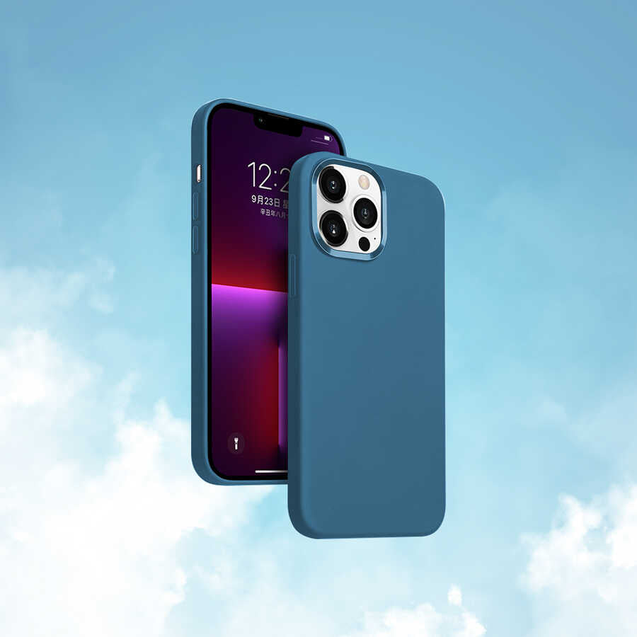 iPhone 13 Pro Max Kılıf Wiwu Magsafe Magnetic Silikon Kılıf Turuncu