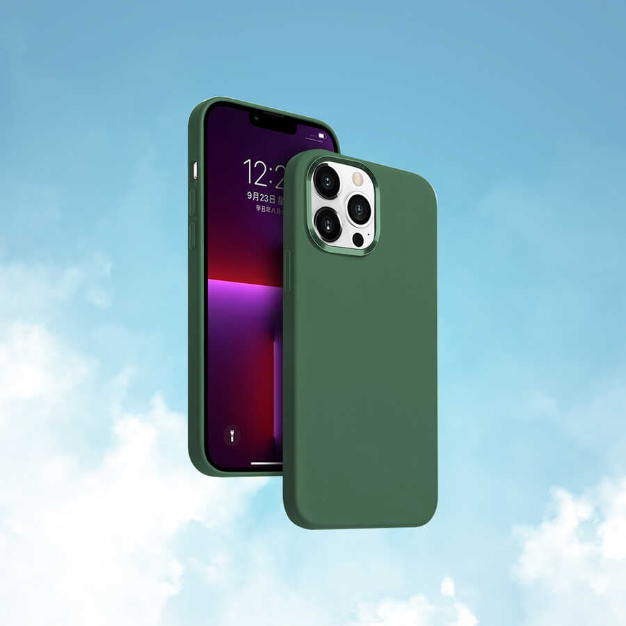iPhone 13 Pro Max Kılıf Wiwu Magsafe Magnetic Silikon Kılıf Turuncu