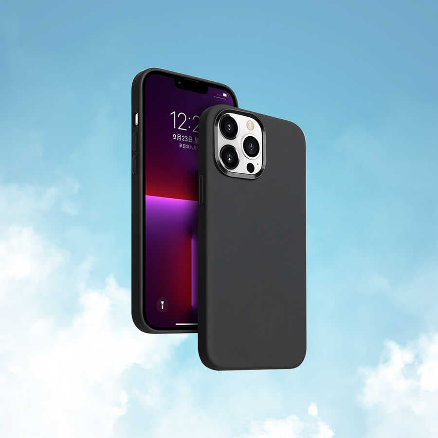 iPhone 13 Pro Max Kılıf Wiwu Magsafe Magnetic Silikon Kılıf Turuncu