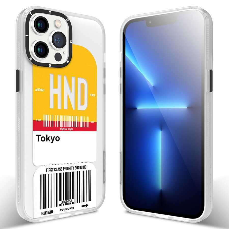 iPhone 13 Pro Max Kılıf YoungKit Any Time Trip Serisi Kılıf CL025 Tokyo