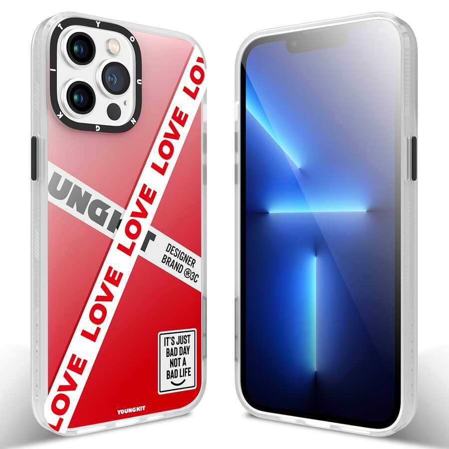 iPhone 13 Pro Max Kılıf YoungKit Holiday Serisi Kılıf Kırmızı