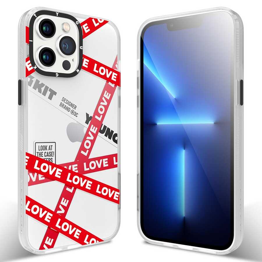 iPhone 13 Pro Max Kılıf YoungKit Holiday Serisi Kılıf Beyaz
