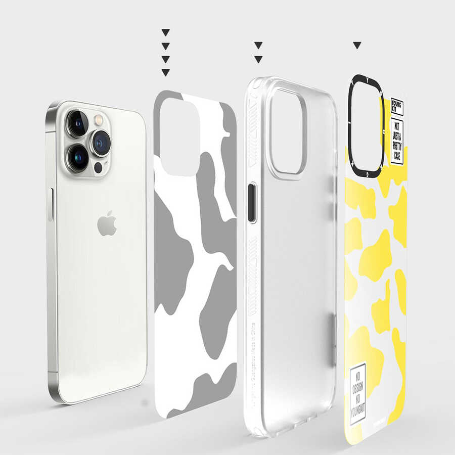 iPhone 13 Pro Max Kılıf YoungKit Kamuflaj Serisi Kılıf Sarı