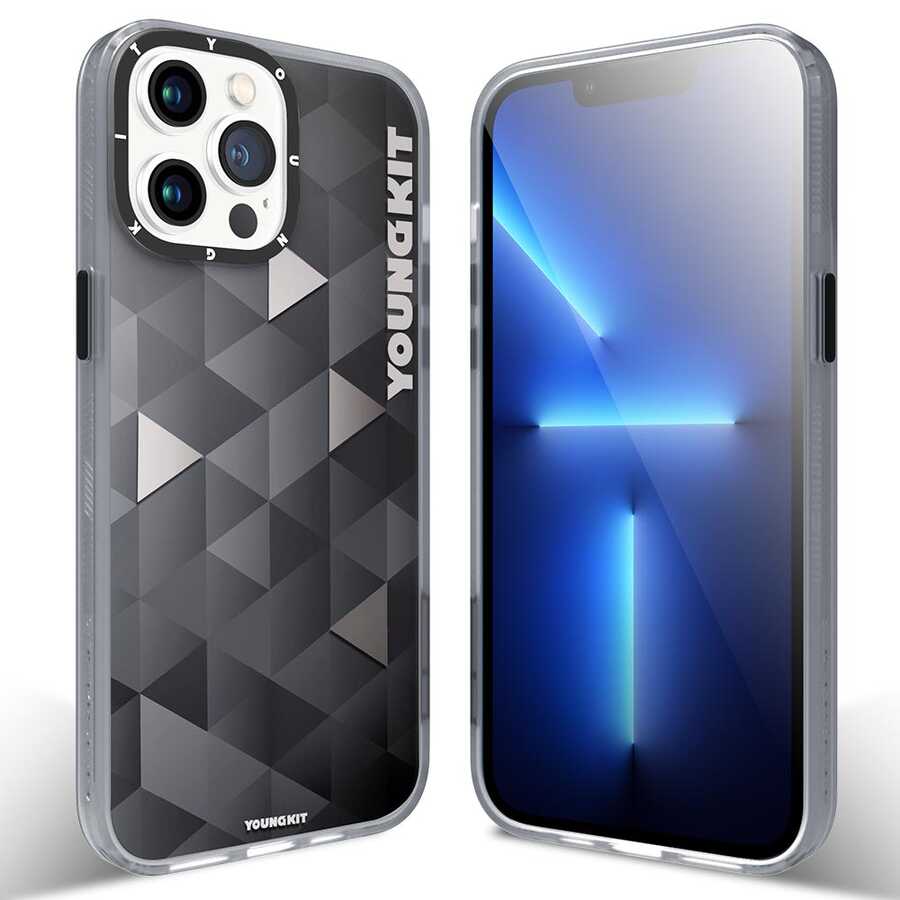 iPhone 13 Pro Max Kılıf YoungKit Klasik Serisi Kılıf CL004 Triangle