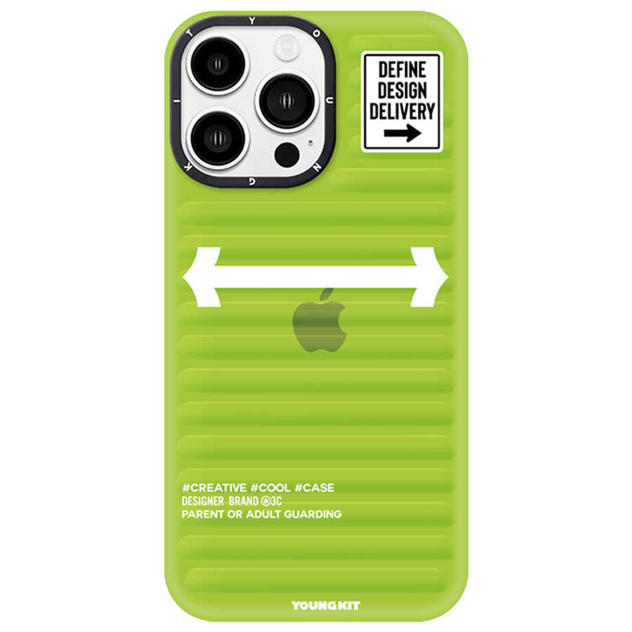 iPhone 13 Pro Max Kılıf YoungKit Luggage FireFly Serisi Kılıf Yeşil