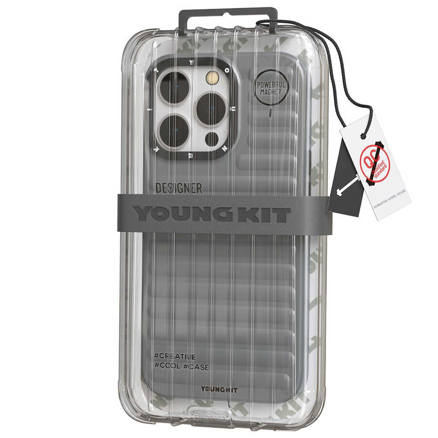iPhone 13 Pro Max Kılıf YoungKit Plain Coloured Serisi Kılıf Mavi