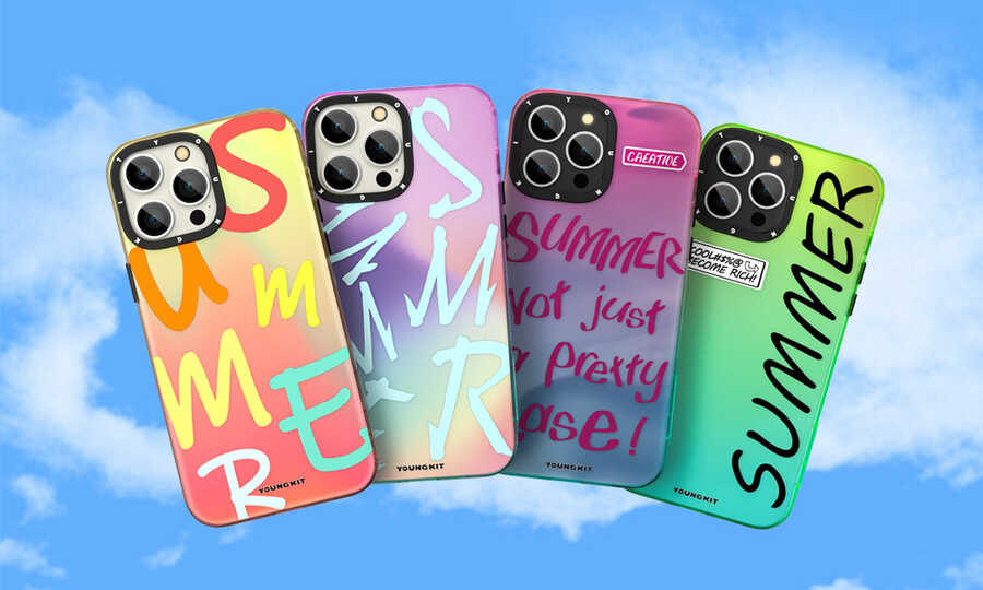 iPhone 13 Pro Max Kılıf YoungKit Summer Serisi Kılıf Rose Gold