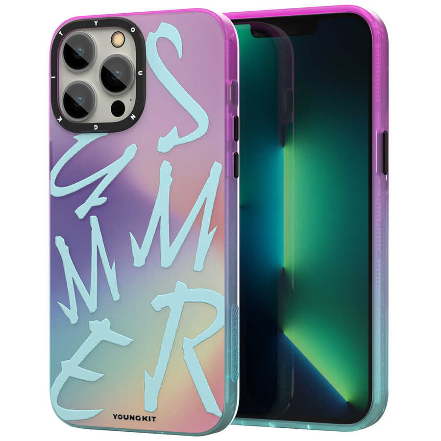 iPhone 13 Pro Max Kılıf YoungKit Summer Serisi Kılıf Rose Gold