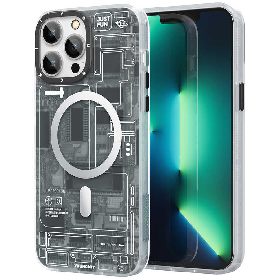 iPhone 13 Pro Max Kılıf YoungKit Technology Serisi Kılıf Siyah