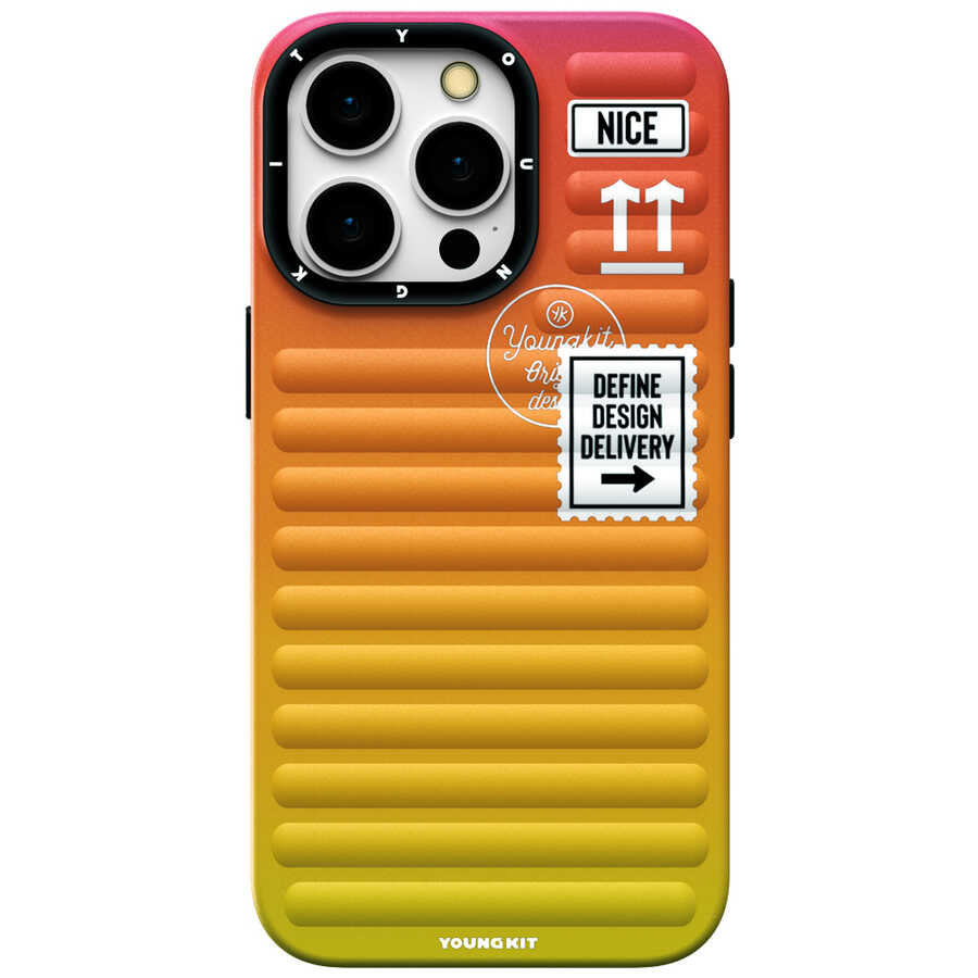 iPhone 13 Pro Max Kılıf YoungKit The Secret Color Serisi Kılıf Turuncu