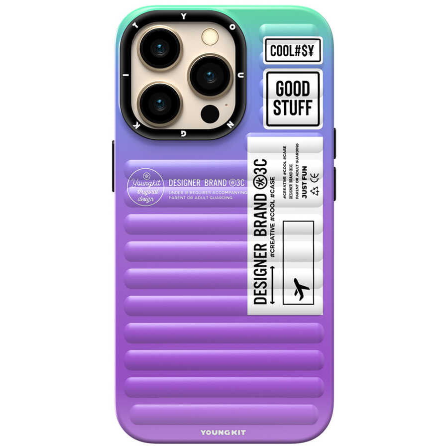 iPhone 13 Pro Max Kılıf YoungKit The Secret Color Serisi Kılıf Mavi