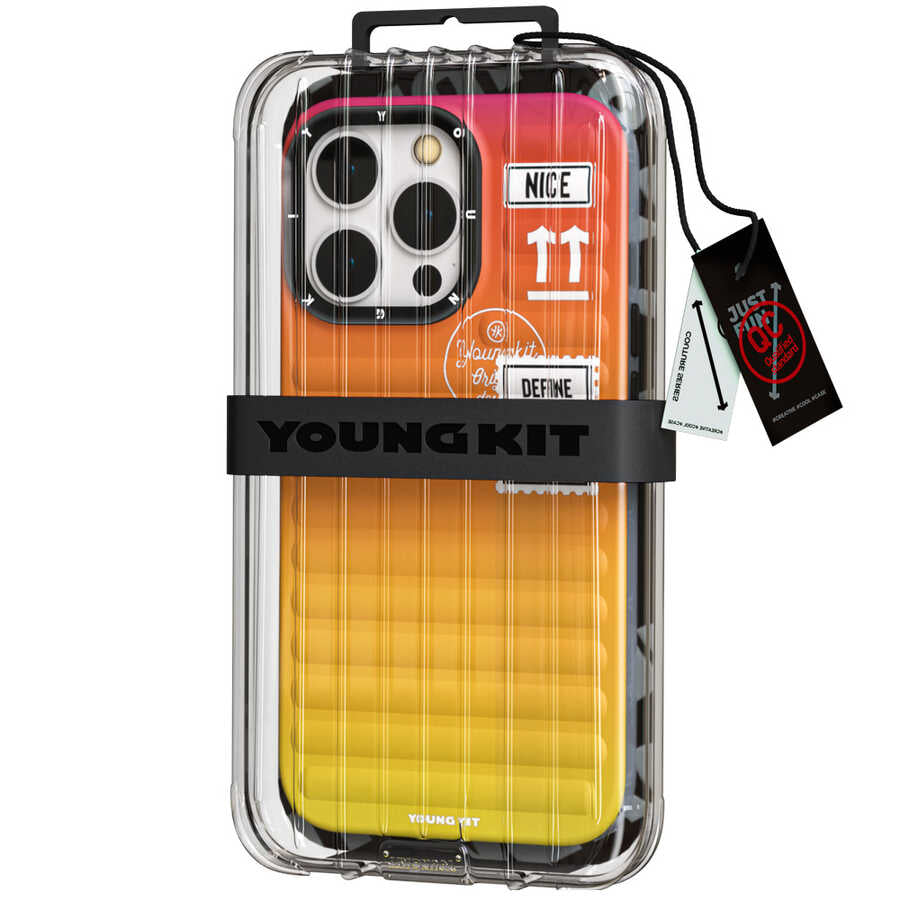 iPhone 13 Pro Max Kılıf YoungKit The Secret Color Serisi Kılıf Turuncu
