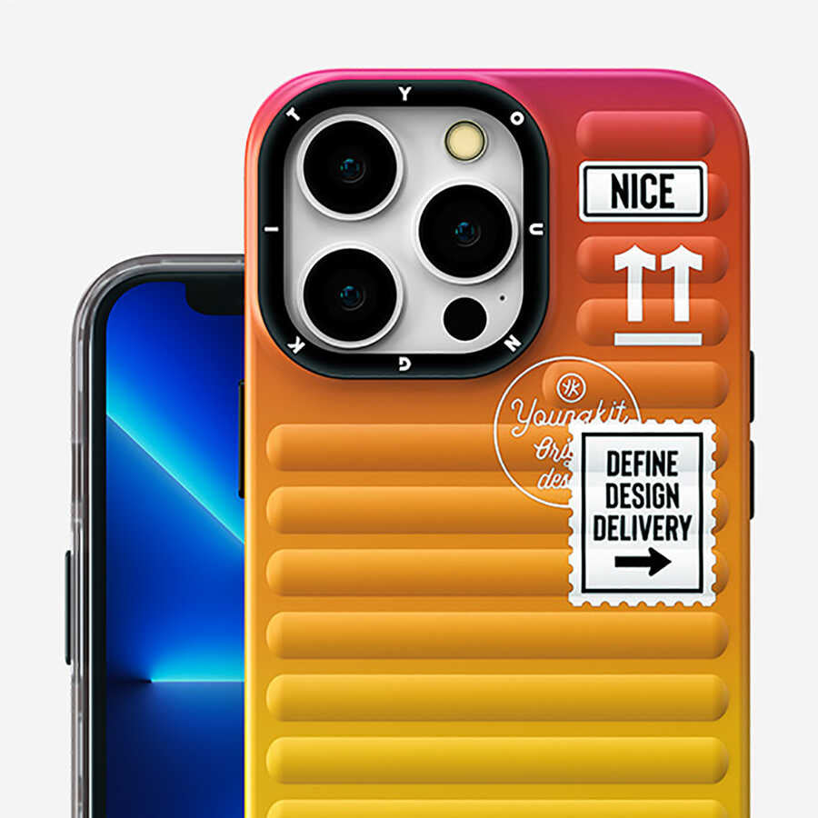 iPhone 13 Pro Max Kılıf YoungKit The Secret Color Serisi Kılıf Turuncu