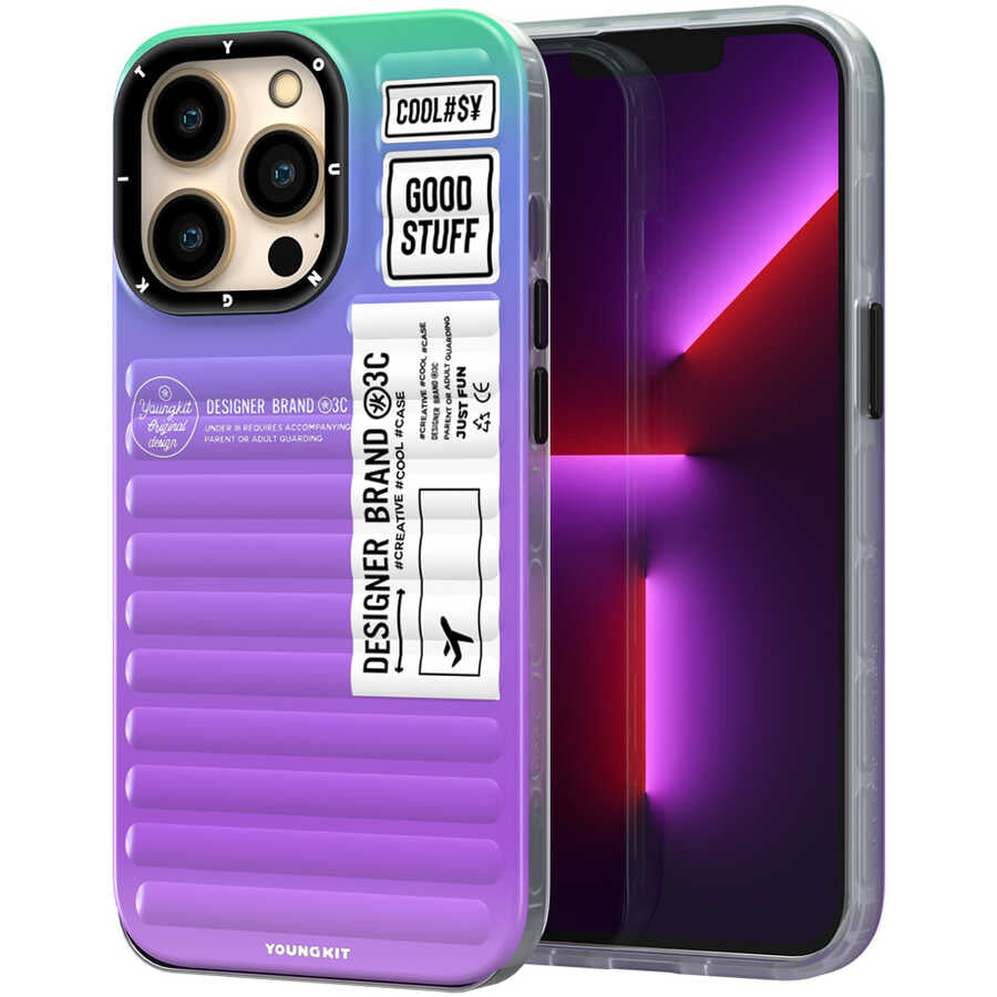 iPhone 13 Pro Max Kılıf YoungKit The Secret Color Serisi Kılıf Mor