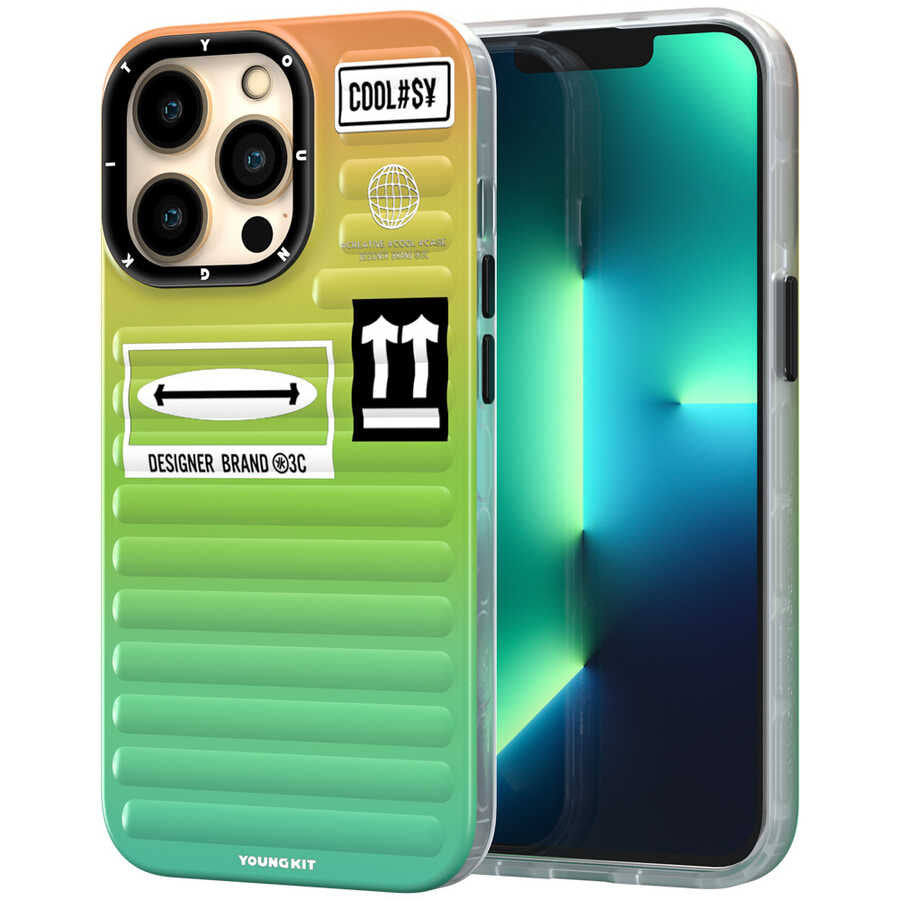 iPhone 13 Pro Max Kılıf YoungKit The Secret Color Serisi Kılıf Yeşil