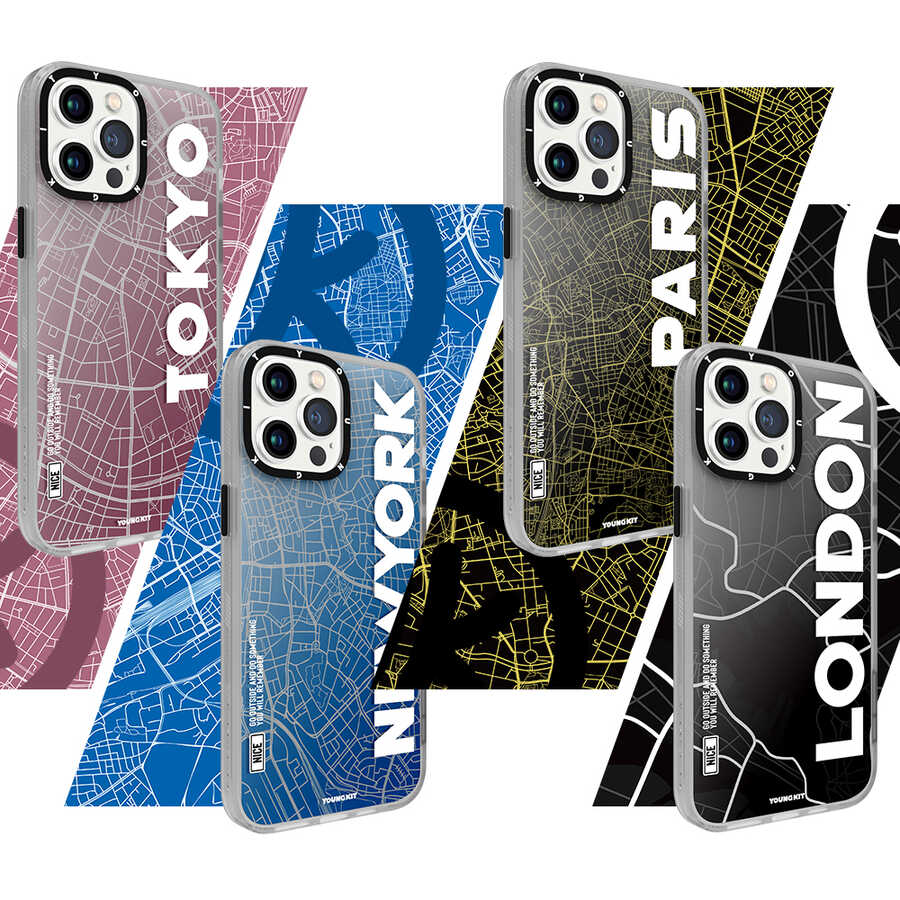 iPhone 13 Pro Max Kılıf YoungKit World Trip Serisi Kılıf Paris
