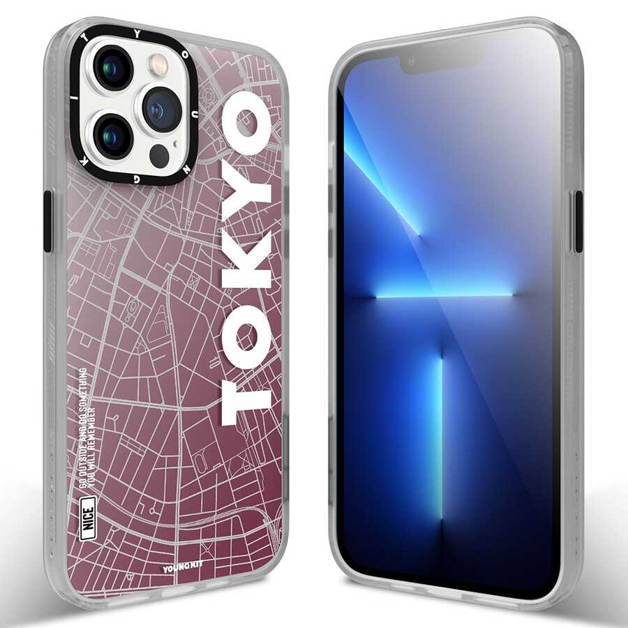iPhone 13 Pro Max Kılıf YoungKit World Trip Serisi Kılıf Tokyo
