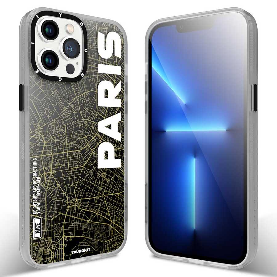 iPhone 13 Pro Max Kılıf YoungKit World Trip Serisi Kılıf Paris