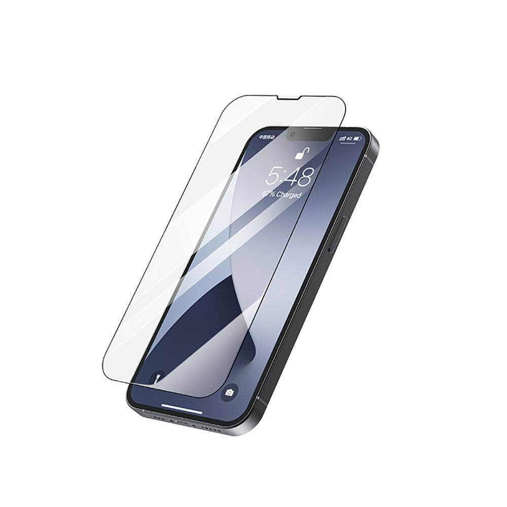 iPhone 13 Pro Max Recci RSP-A11 HD Temperli Cam Ekran Koruyucu + Kolay Uygulama Aparatlı Siyah