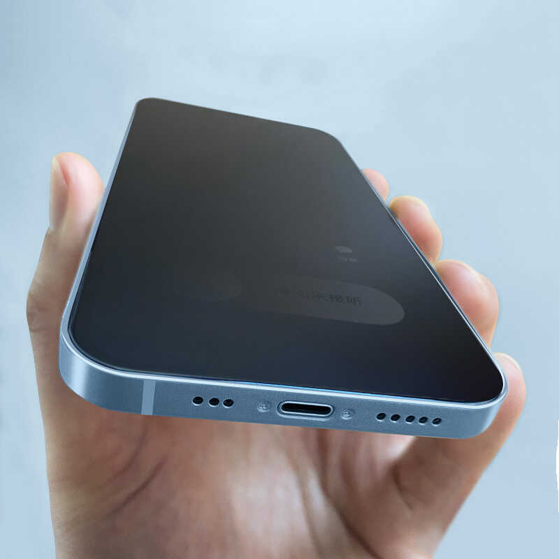 iPhone 13 Wiwu Easy İnstall iPrivacy Temperli Ekran Koruyucu Siyah