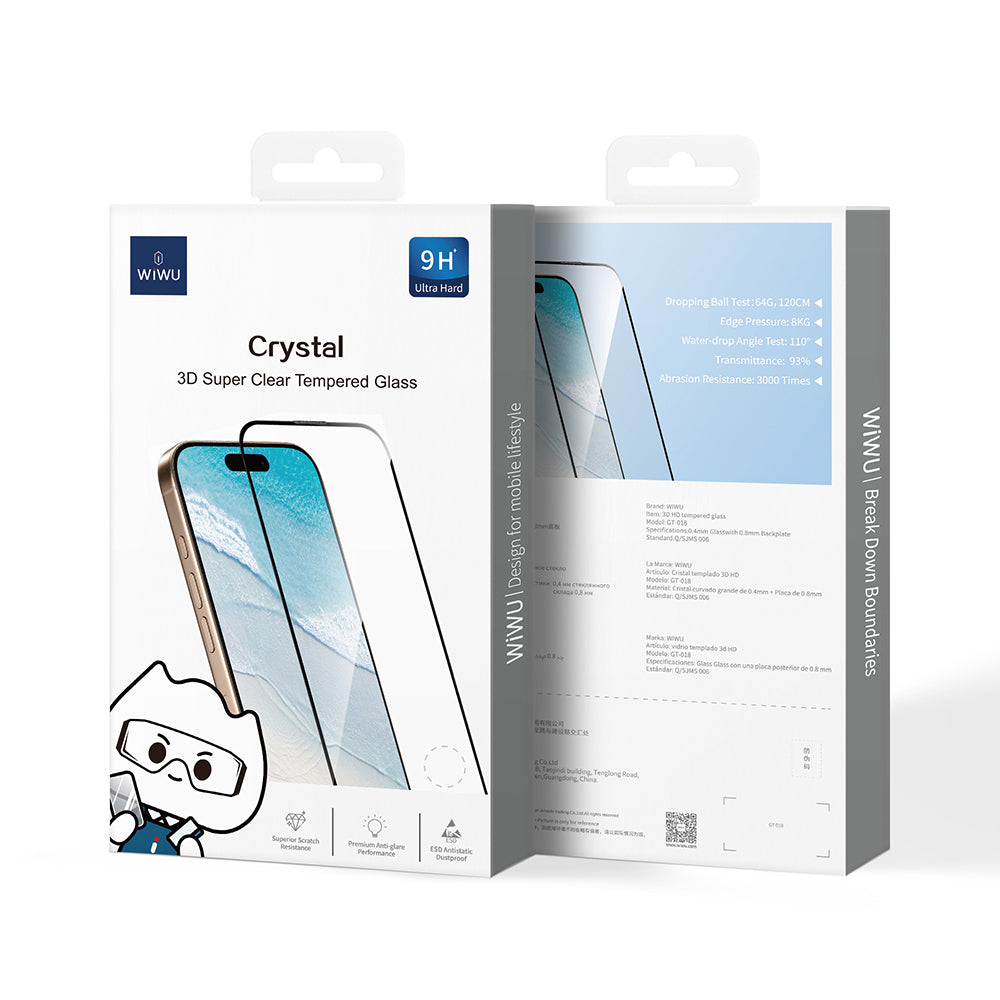 Apple iPhone 13 Wiwu GT-018 Çizilmeye Dayanıklı Temperli Cam Ekran Koruyucu Şeffaf