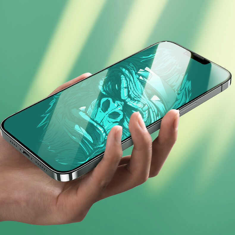 Apple iPhone 14 Benks Little KingKong Anti-Blue Light Cam Ekran Koruyucu Siyah