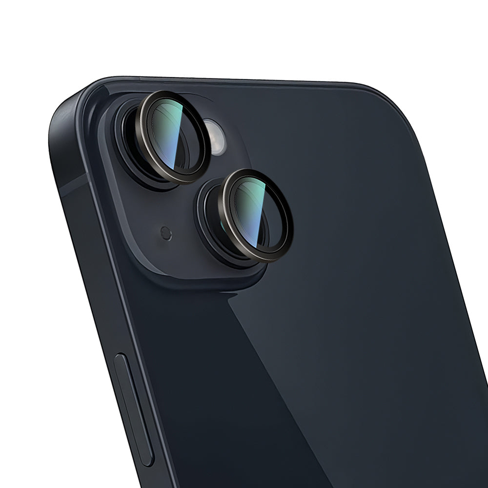 Apple iPhone 14 CaseWorld Alloy Serisi Oleofobik Anti Reflective Kamera Lens Koruyucu Gümüş