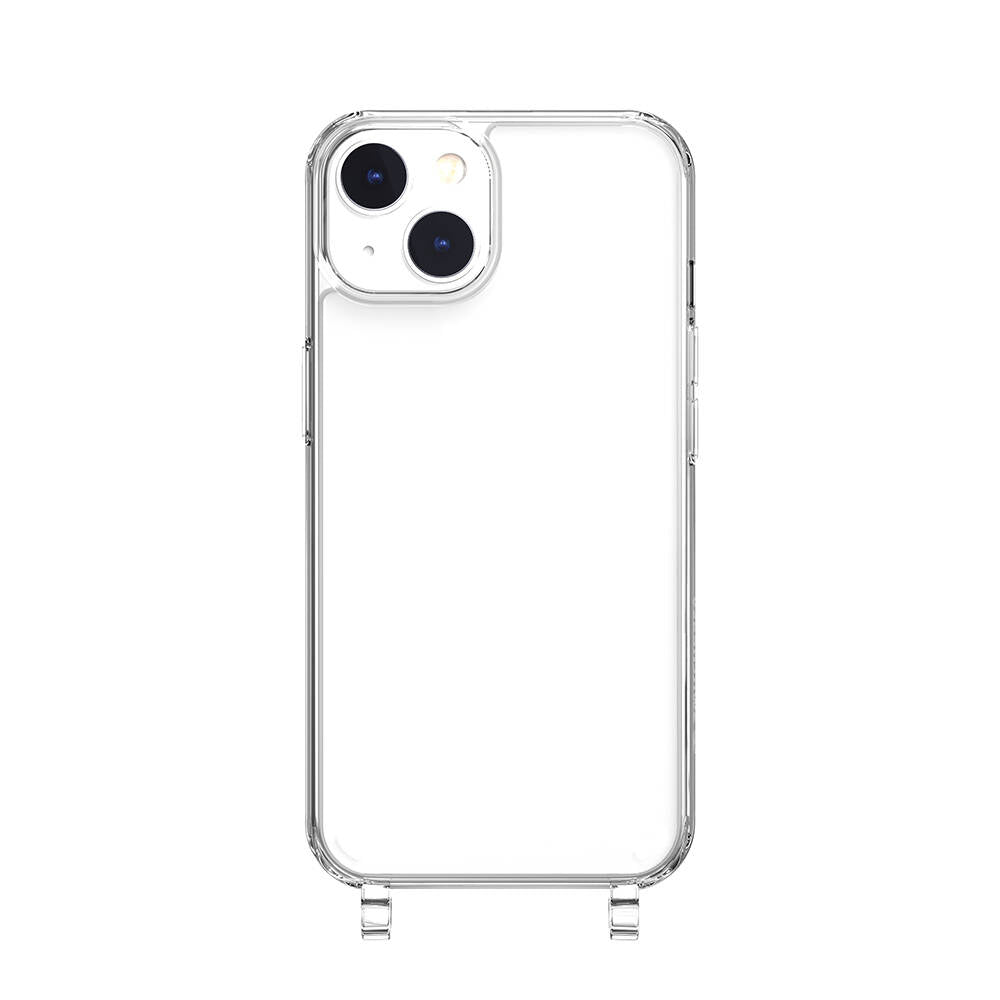 iPhone 14 Kılıf Boyun Askılı Şok Önleyicili Şeffaf Lisanslı Switcheasy Play Kılıf Lacivert