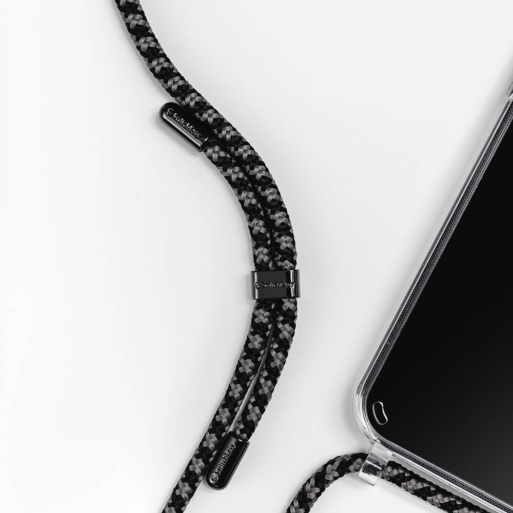 iPhone 14 Kılıf Boyun Askılı Şok Önleyicili Şeffaf Lisanslı Switcheasy Play Kılıf Lacivert