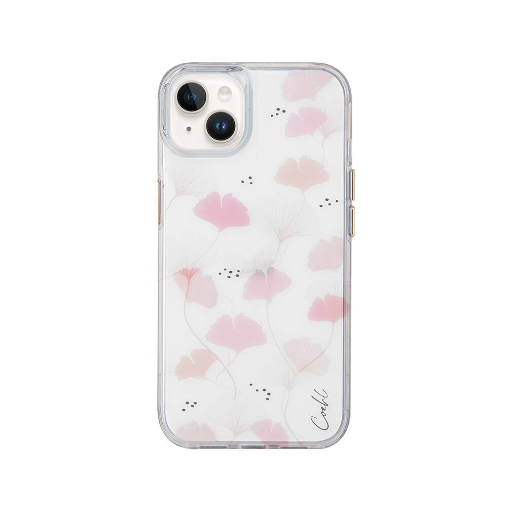 iPhone 14 Kılıf Çayır Çiçeği Desenli Coehl Meadow Kılıf Pembe