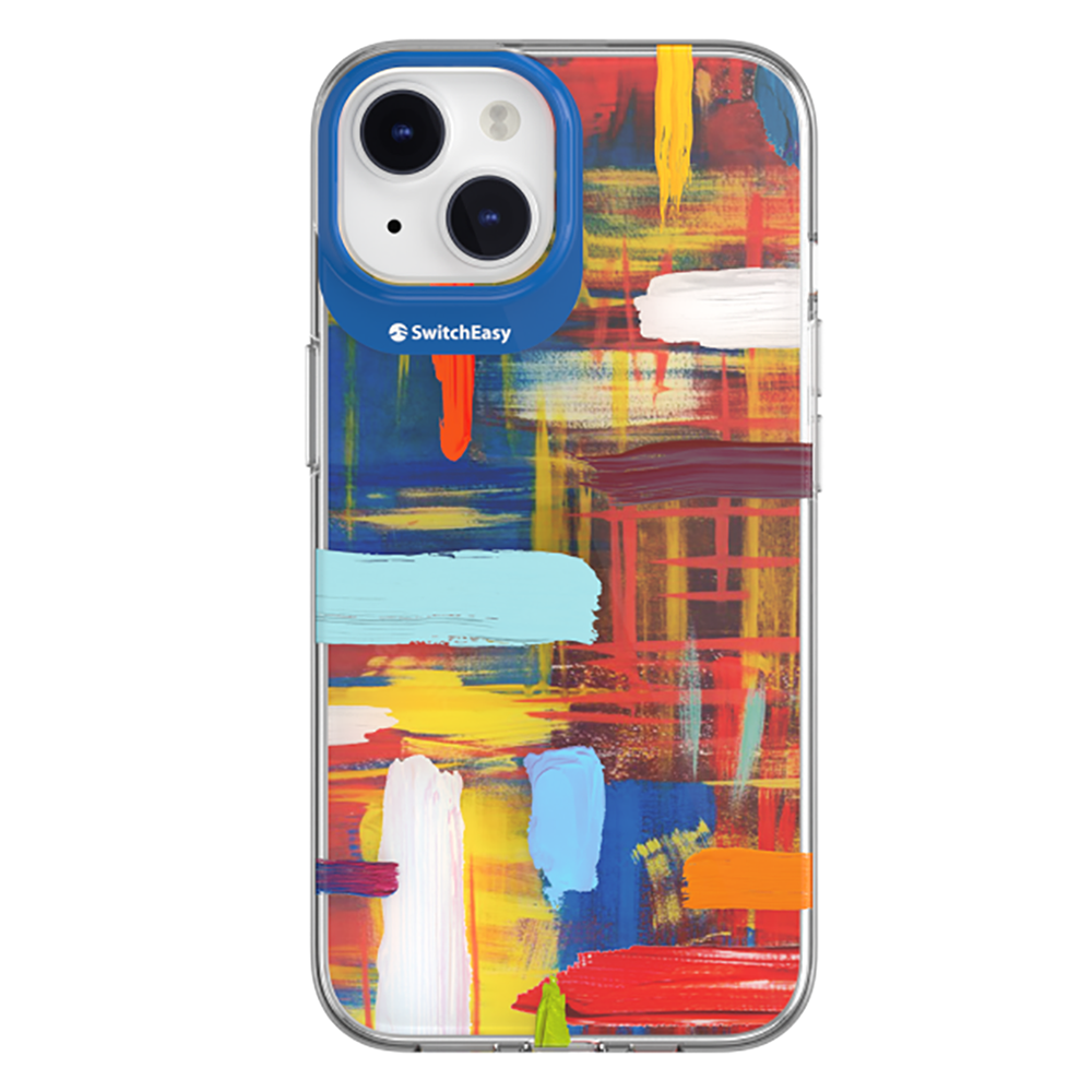 iPhone 14 Kılıf Çift IMD Baskılı Lisanslı Switcheasy Artist Impasto Kılıf Colorful