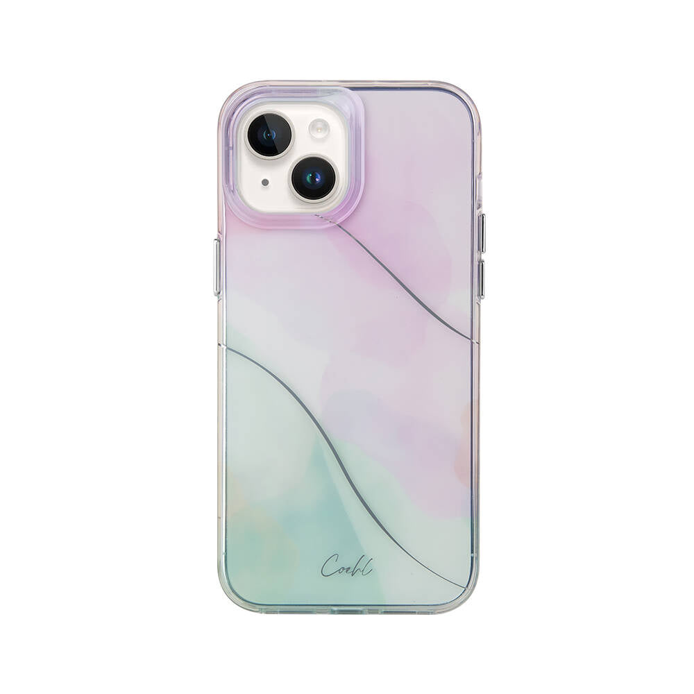iPhone 14 Kılıf Dalgalı Çizgi Desenli Coehl Palette Kılıf Lila
