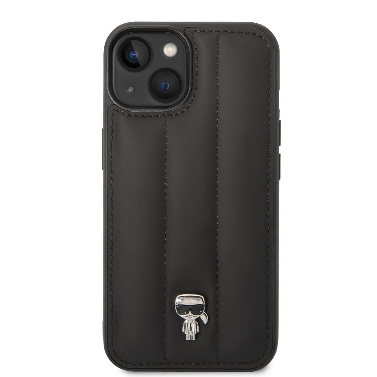 iPhone 14 Kılıf Karl Lagerfeld Nylon Puffy Airbag Karl Dizayn Kılıf Siyah