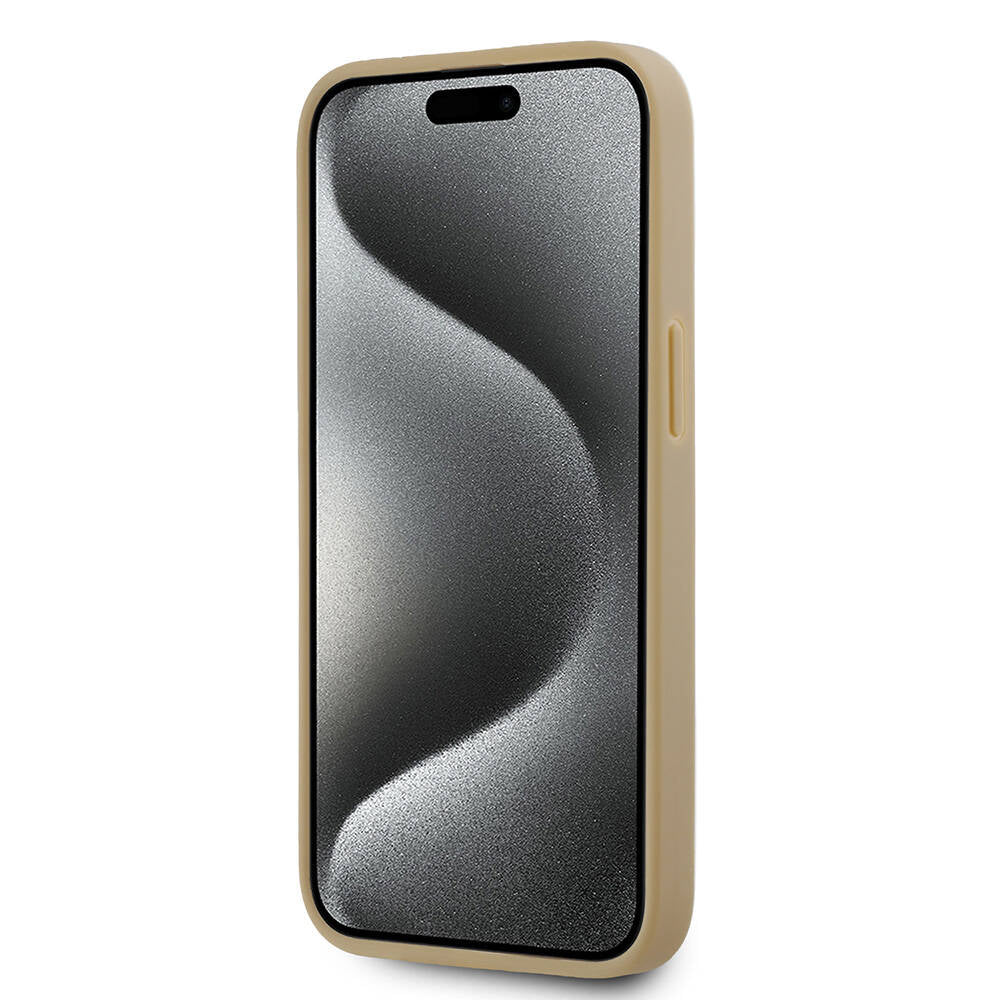 iPhone 14 Kılıf Karl Lagerfeld Orjinal Lisanslı Magsafe Şarj Özellikli KL Yazılı Hot Stamp Kılıf Siyah
