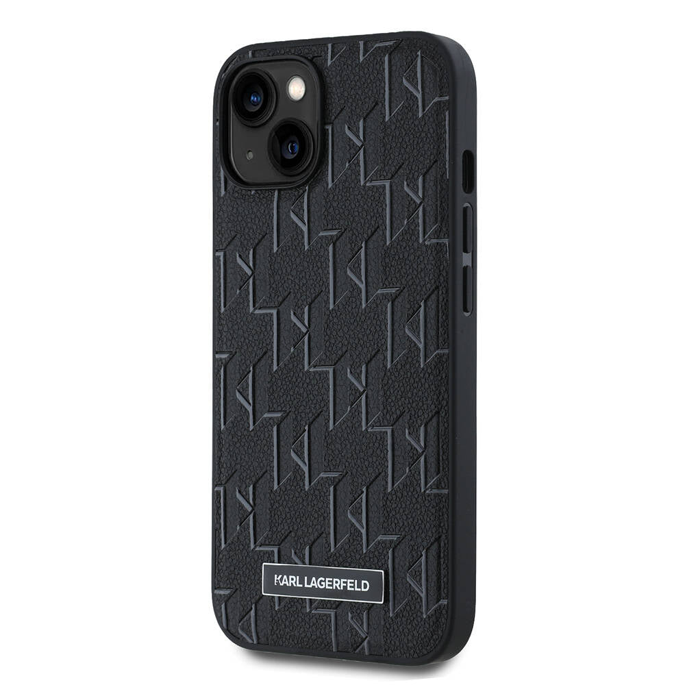 iPhone 14 Kılıf Karl Lagerfeld Orjinal Lisanslı Magsafe Şarj Özellikli KL Yazılı Hot Stamp Kılıf Krem