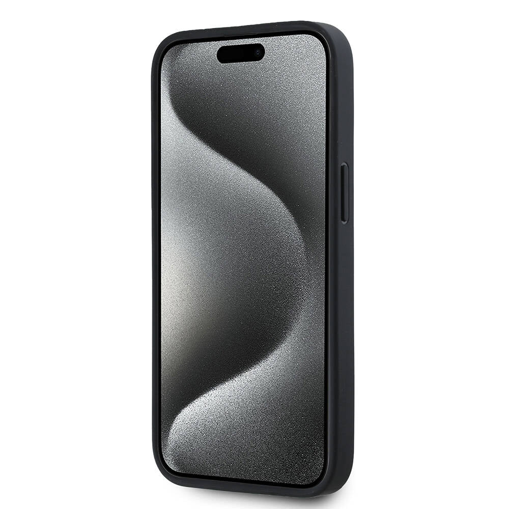 iPhone 14 Kılıf Karl Lagerfeld Orjinal Lisanslı Magsafe Şarj Özellikli KL Yazılı Hot Stamp Kılıf Krem