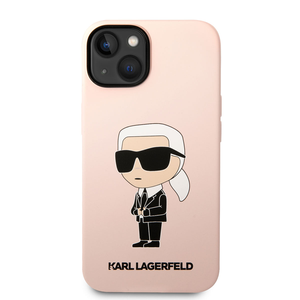 iPhone 14 Kılıf Karl Lagerfeld Silikon Karl Dizayn Kılıf Pembe